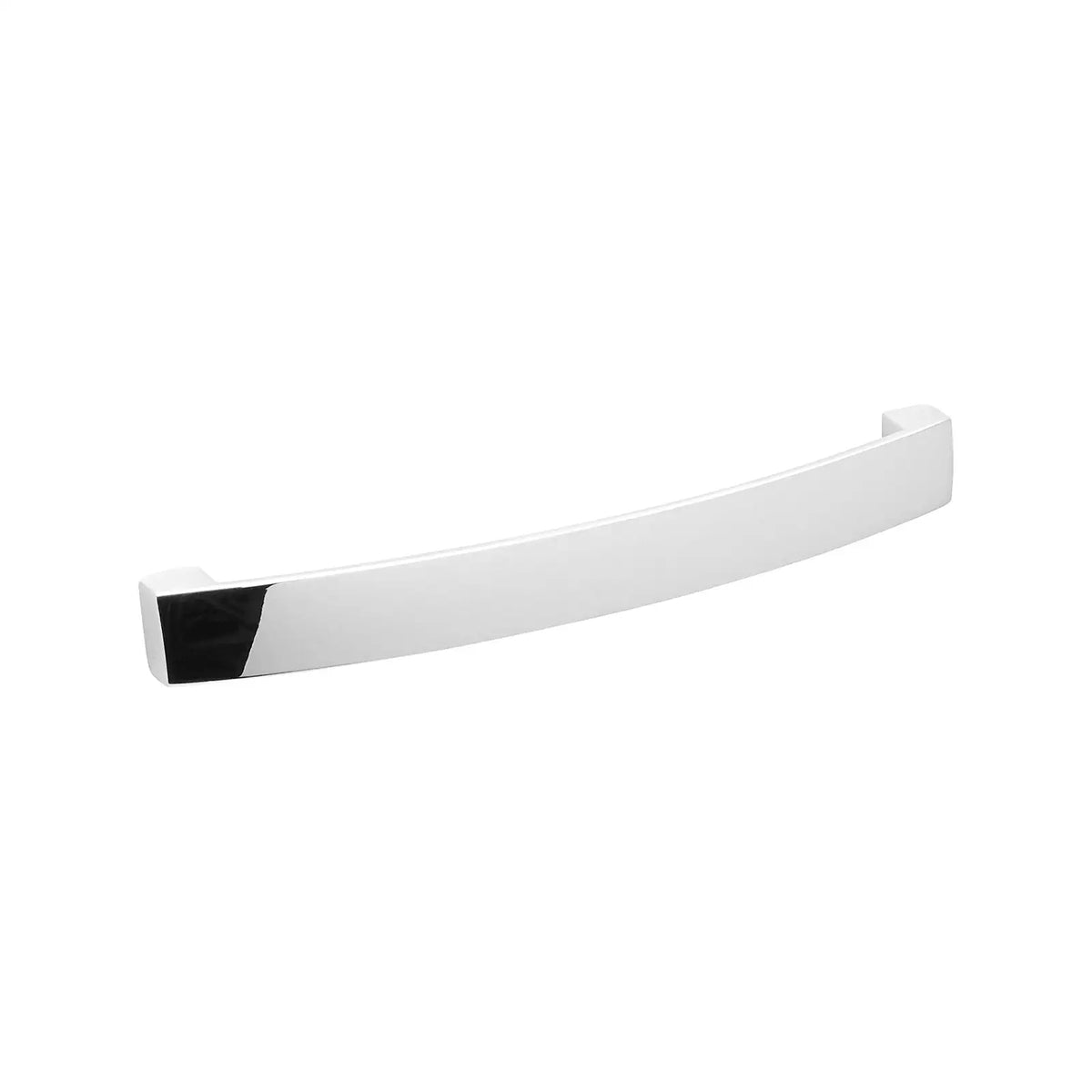Curved white towel bar with black accents from Asteria Bow Kitchen Cupboard Handle