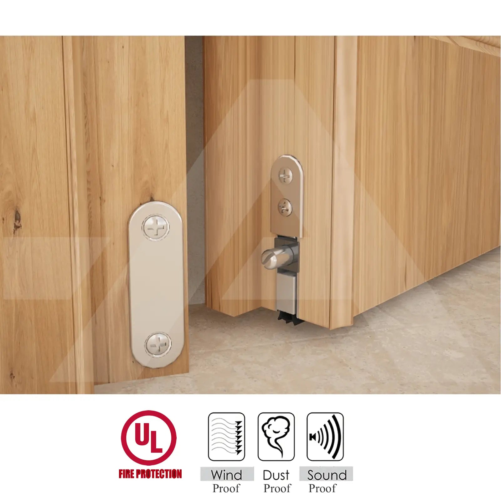 Automatic Drop Down Recessed Door Bottom Seal Fire Sound Dust Wind Proof - Decor And Decor