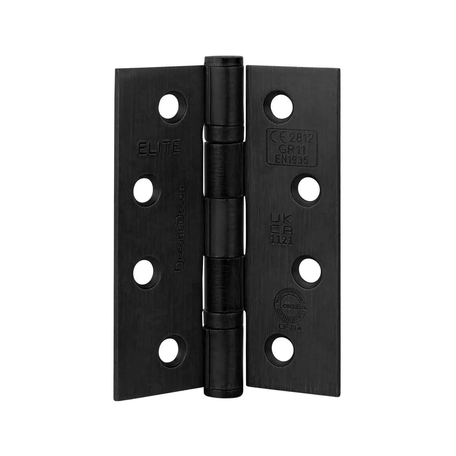 Black door hinge from Ball Bearing Fire Rated Door Hinges in Matt Black finish
