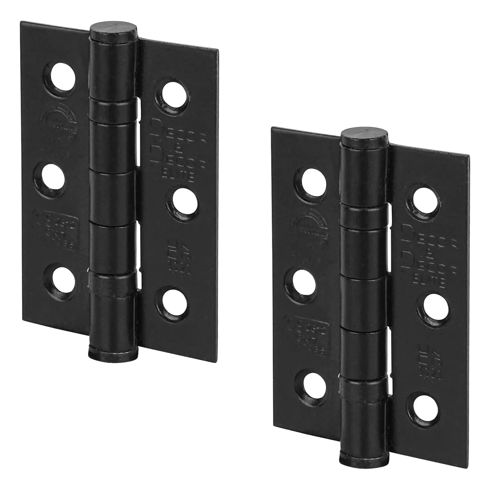 Ball Bearing Fire Rated Door Hinges - 76mm - Pair - Matt Black - Door Hinges