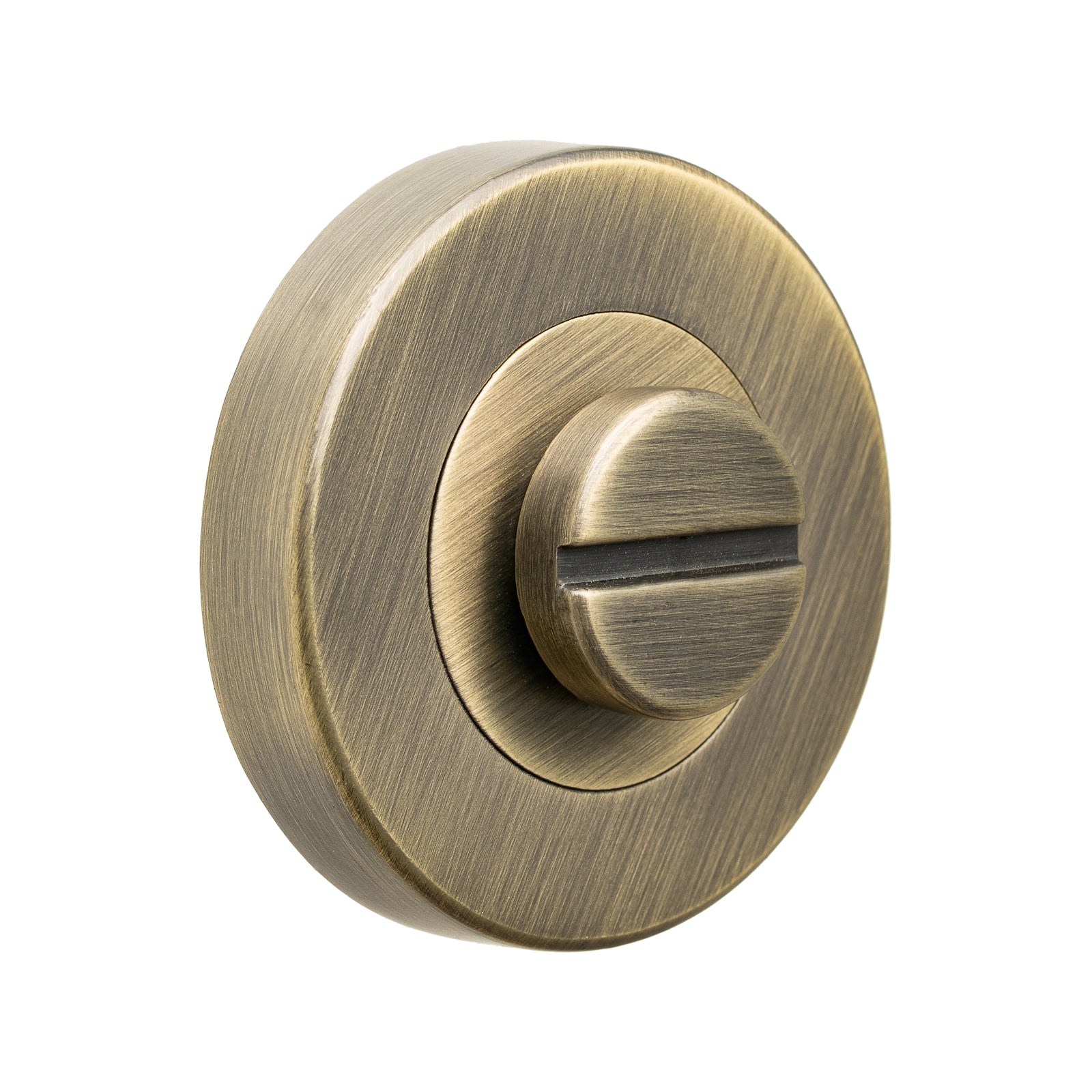 Bathroom Thumbturn and Release - Antique Brass