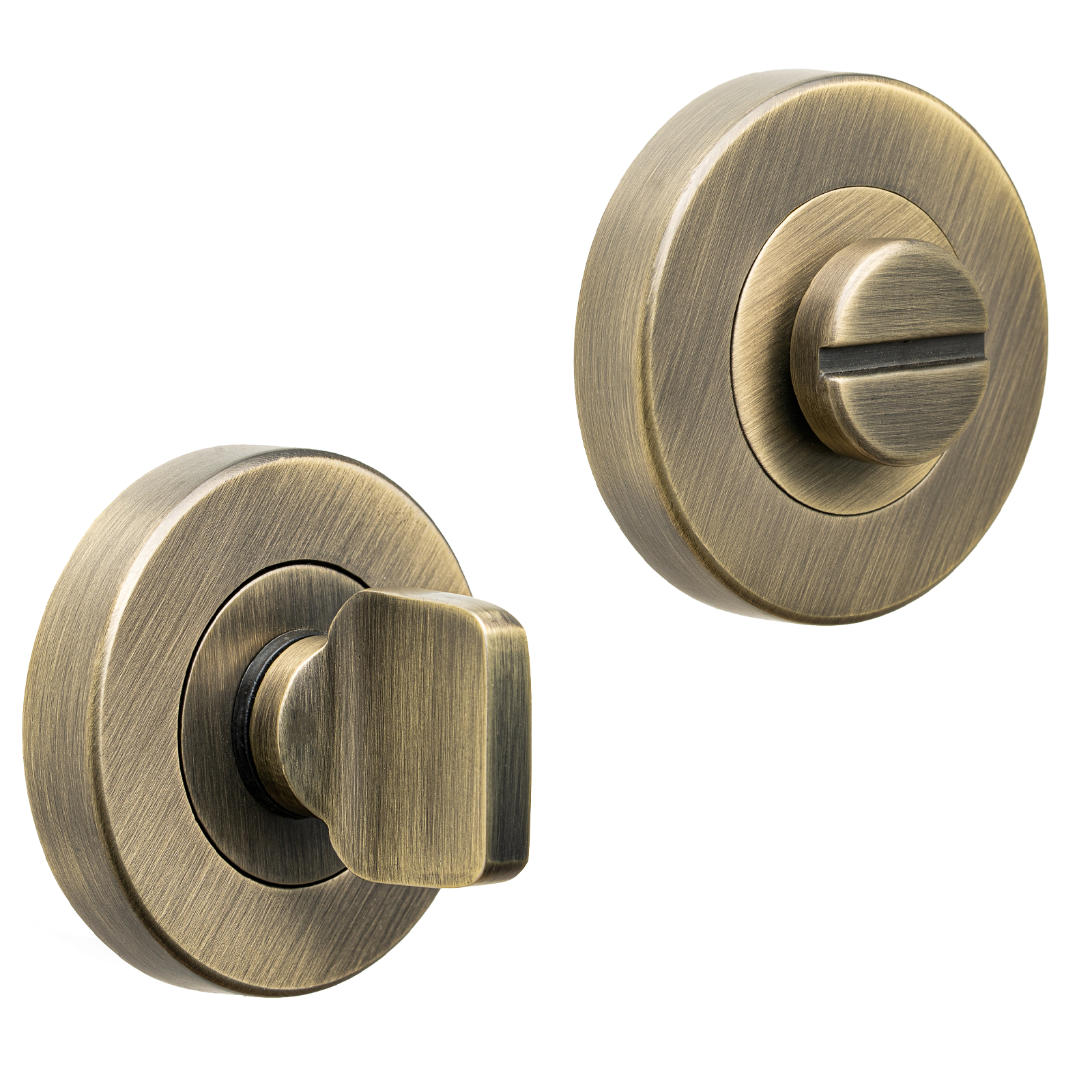 Bathroom Thumbturn and Release - Antique Brass