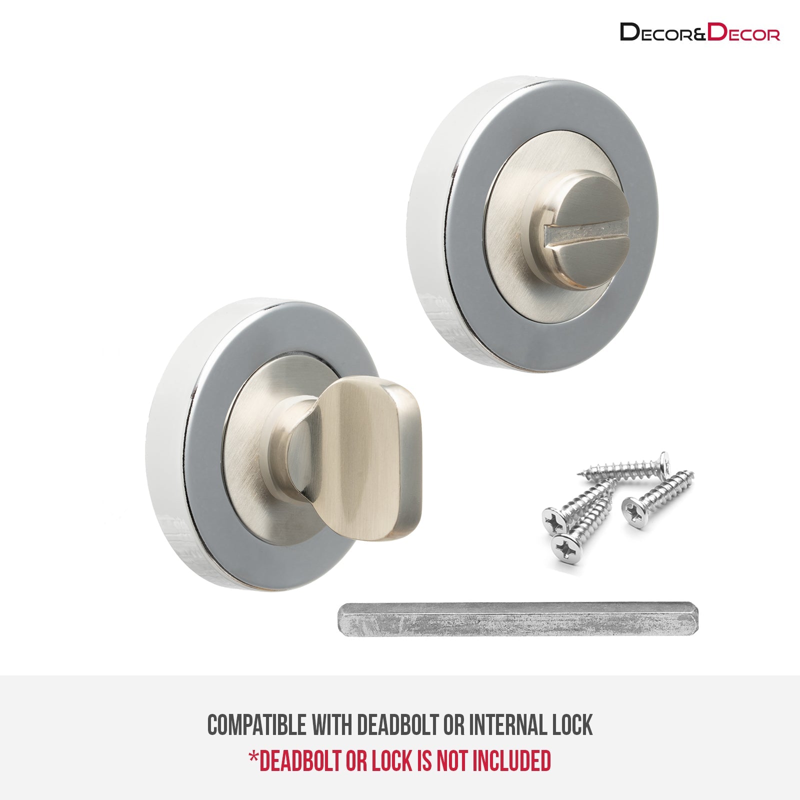 Bathroom Thumbturn and Release - Duo Finish