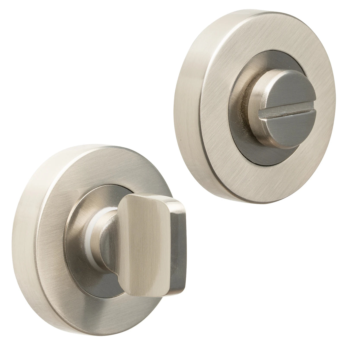 Bathroom Thumbturn and Release - Satin Nickel