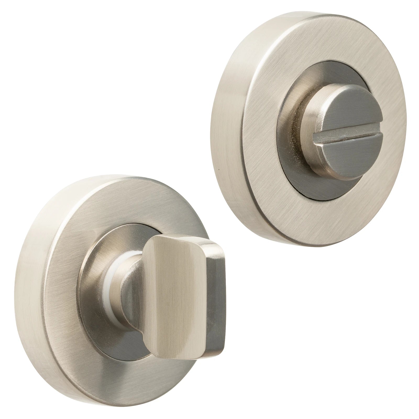 Bathroom Thumbturn and Release - Satin Nickel