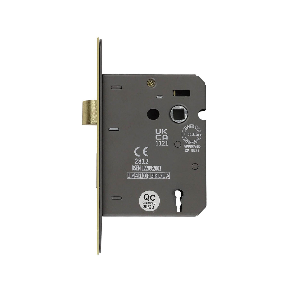 Fire Rated Sash Mortice Lock - 76mm - Electro Brass – view 2