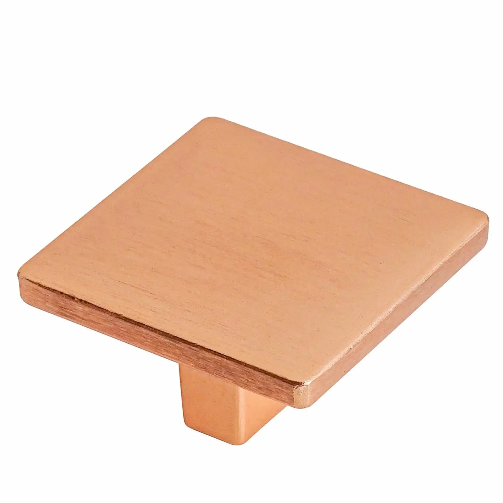 Calla - Square Kitchen Cabinet Knob - Satin Copper - Decor And Decor
