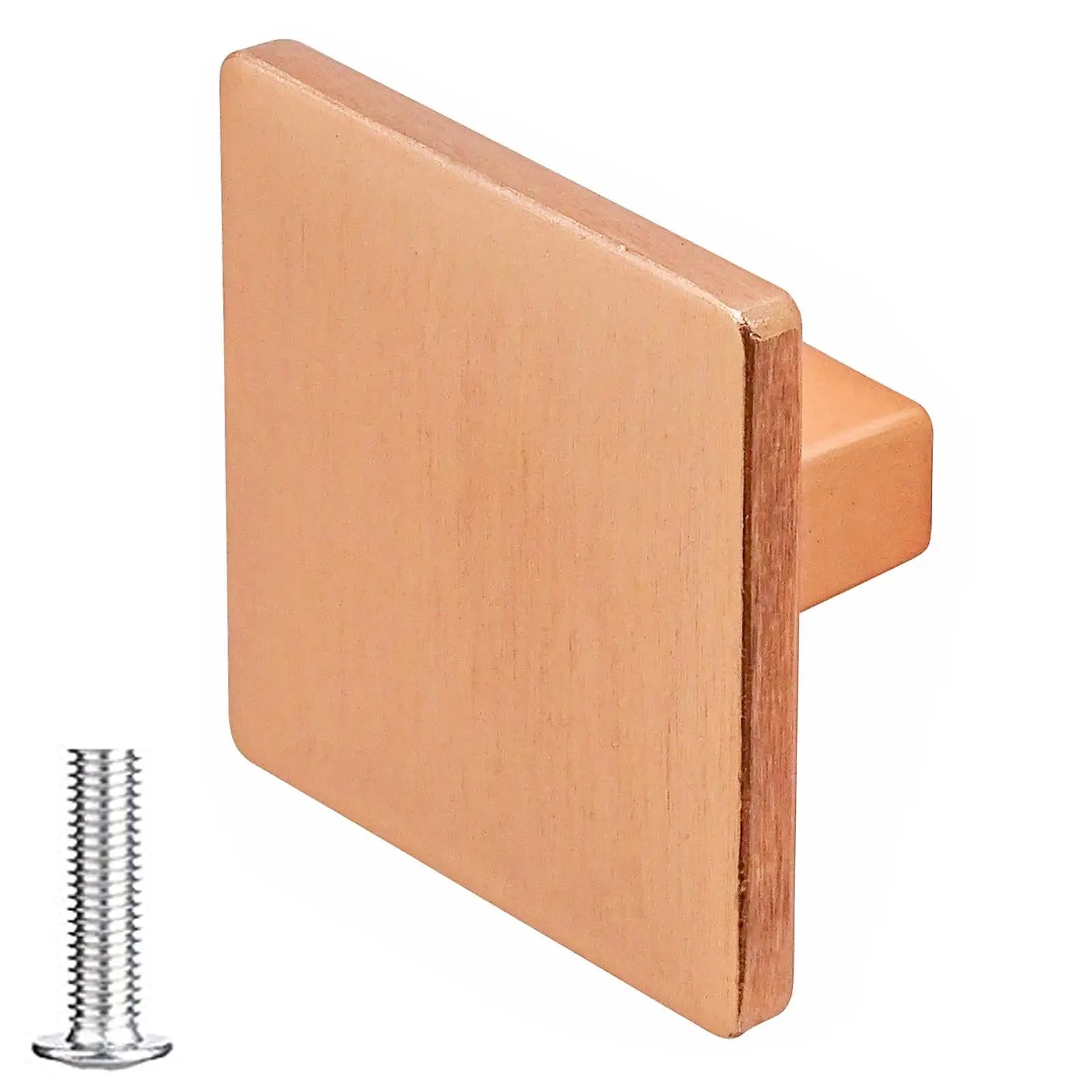 Calla - Square Kitchen Cabinet Knob - Satin Copper - Decor And Decor