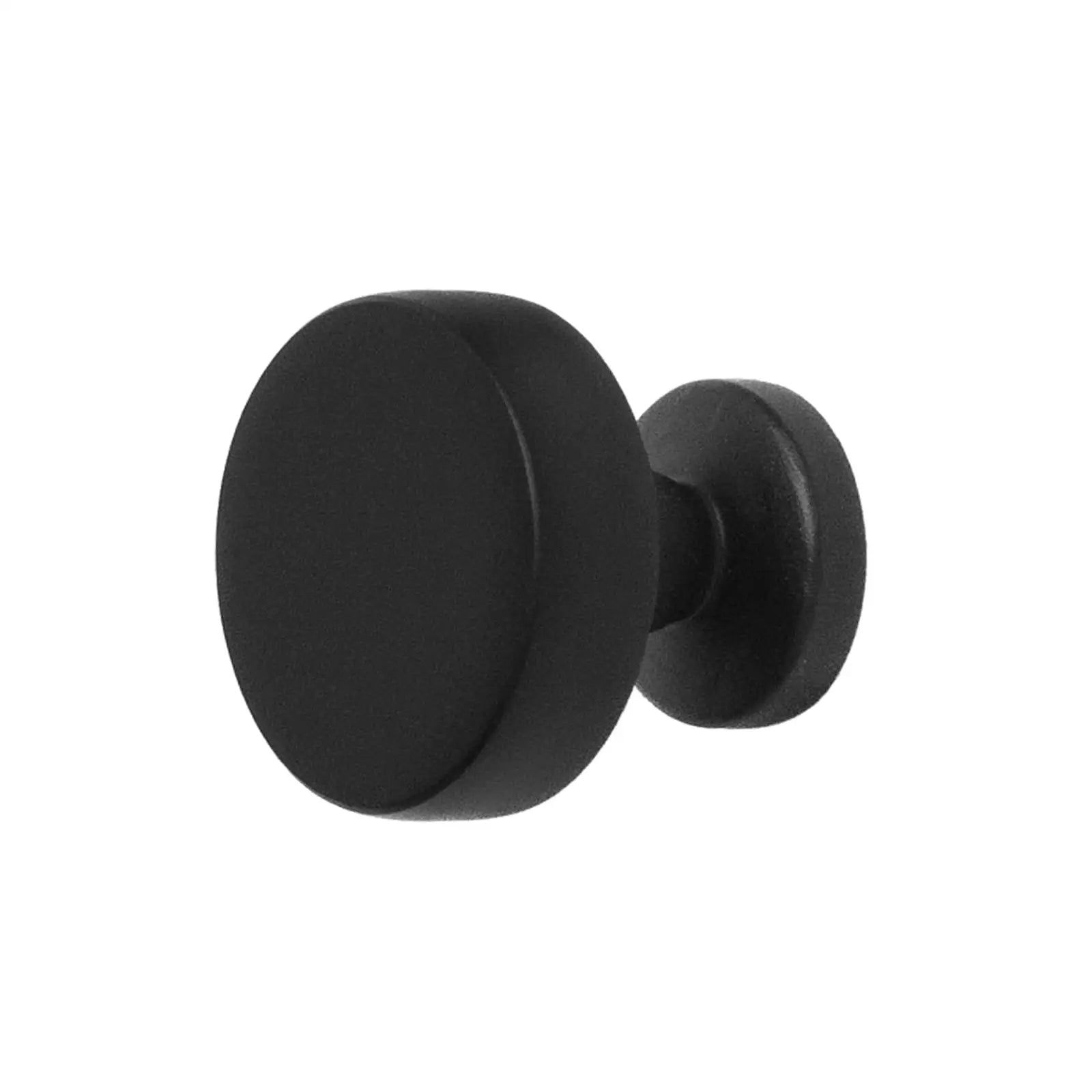 Carna - Solid Round Kitchen Cabinet Knob - Matt Black - Decor And Decor