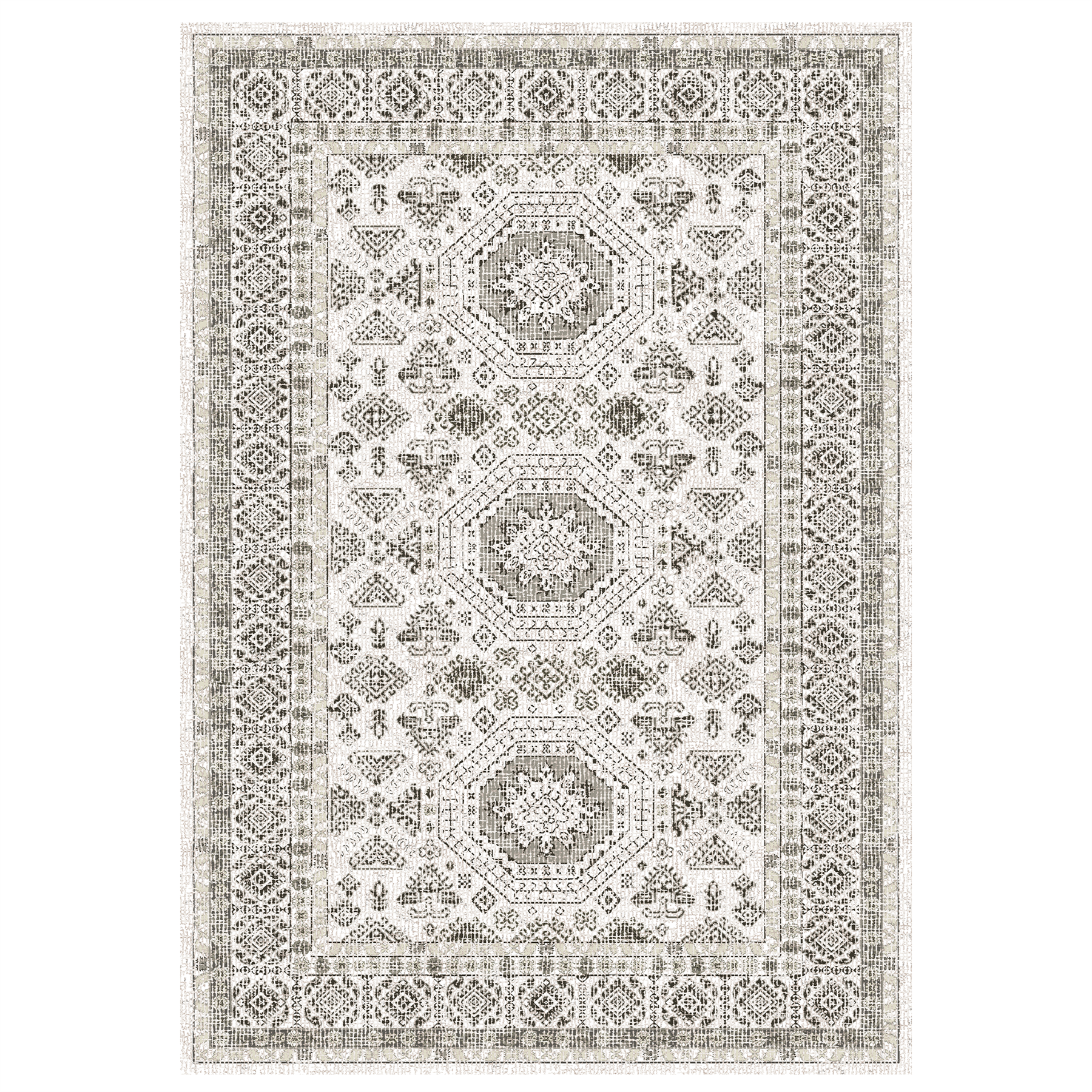 Vassia - Monochrome Washable Extra Large Area Rug - 200x290cm