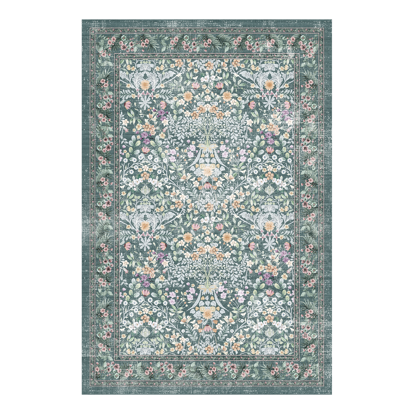 Zafira - Floral Washable Small Runner Rug - 80x150cm - Washable Rugs - View 4 | Decoranddecor