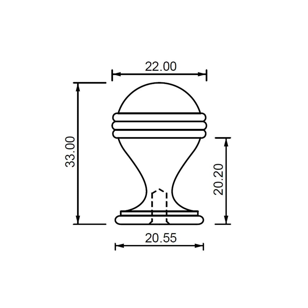 Collier - Round Cabinet Knob - Polished Chrome – view 2