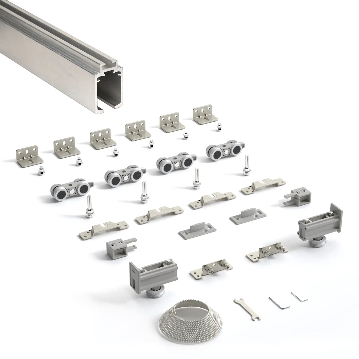 D-Slide Double Synchro Sliding Door Kit - 2400mm Track – view 2