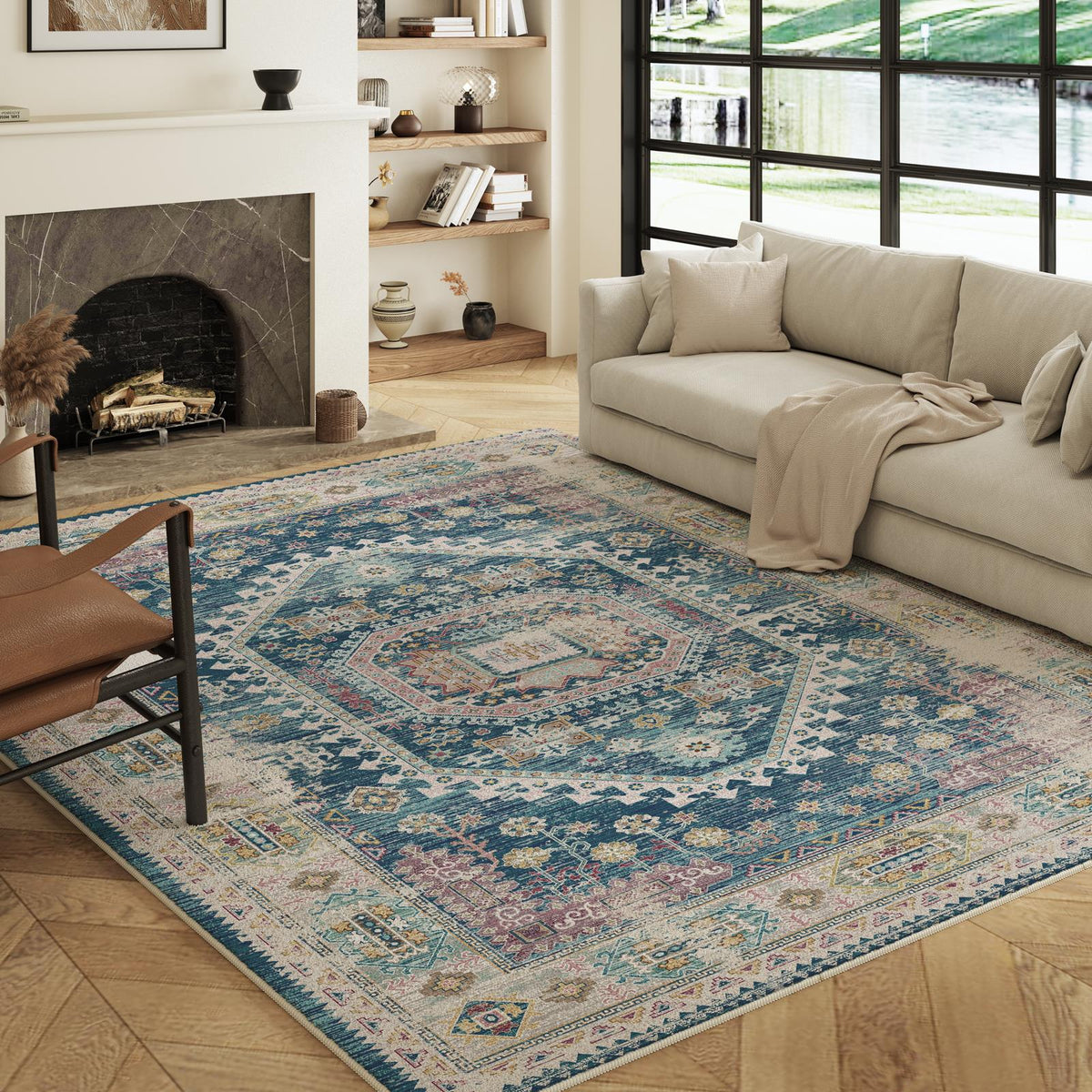 Soreli - Traditional Washable Large Living Room Rug - 160x230cm