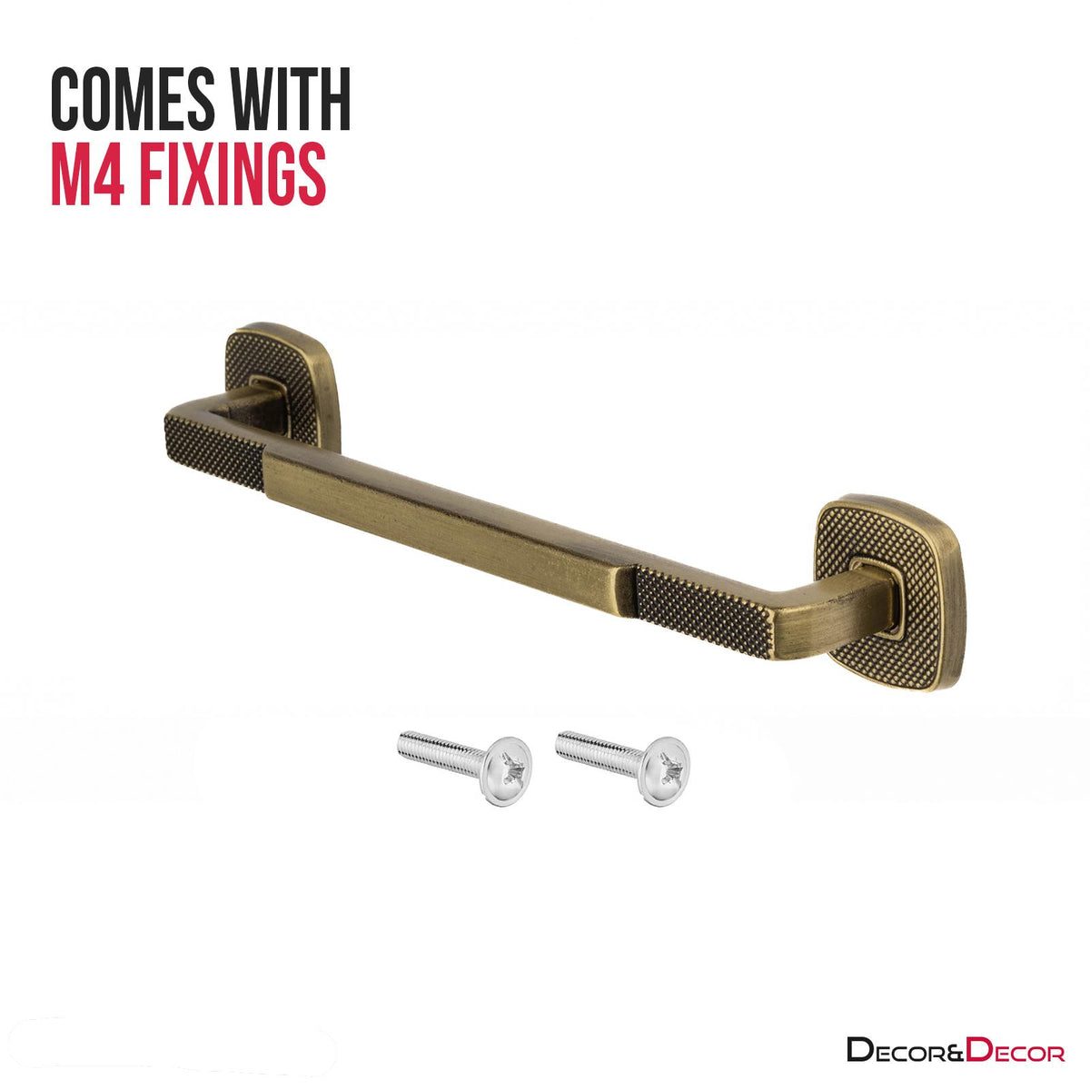 Mara - Knurled Kitchen Cabinet Handle with Backplate - Antique Brass – view 2