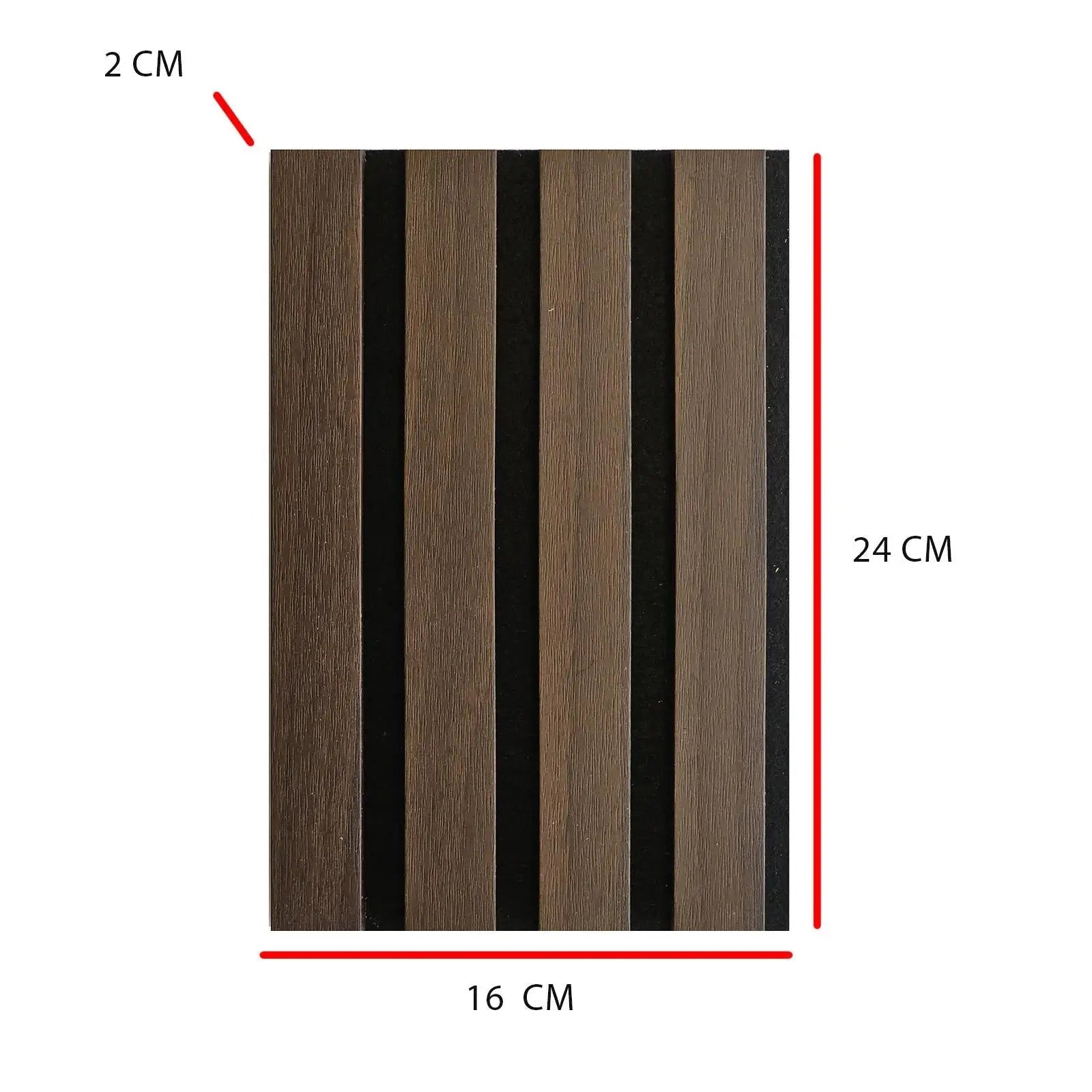 Acoustic Slat Wood Wall Panel - Smoked Oak - SAMPLE
