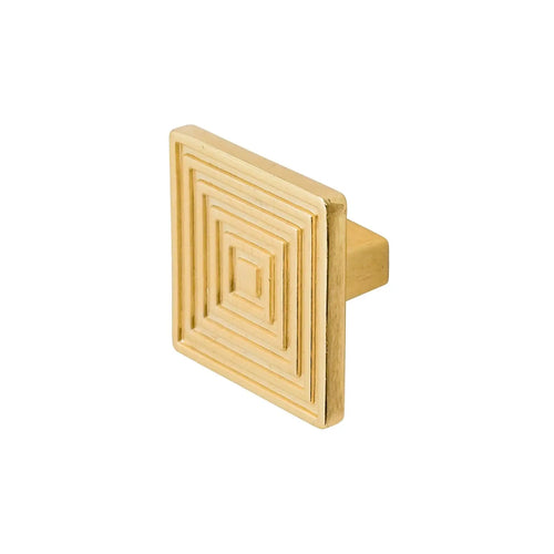 Carina - Square Spiral Cabinet Knob - Matt Gold - Decor And Decor