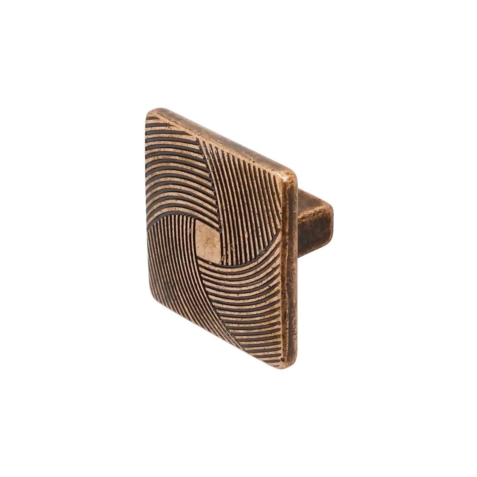 Delta - Square Cabinet Knob - Antique Copper - Decor And Decor