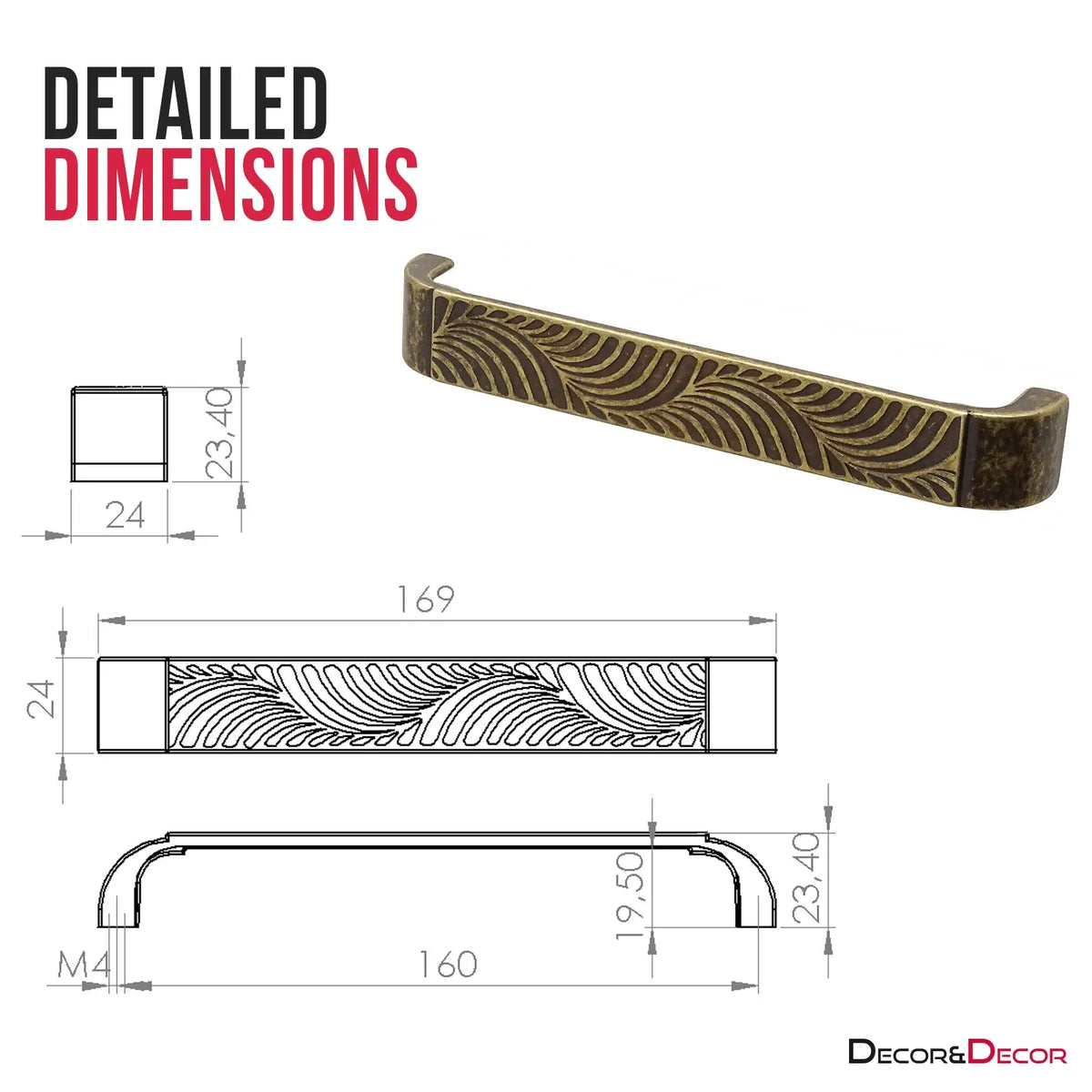 Delta - Traditional D Shaped Handle - Antique Brass – view 4