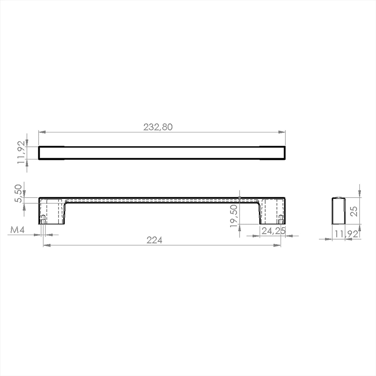 #size selection_224mm hole centres