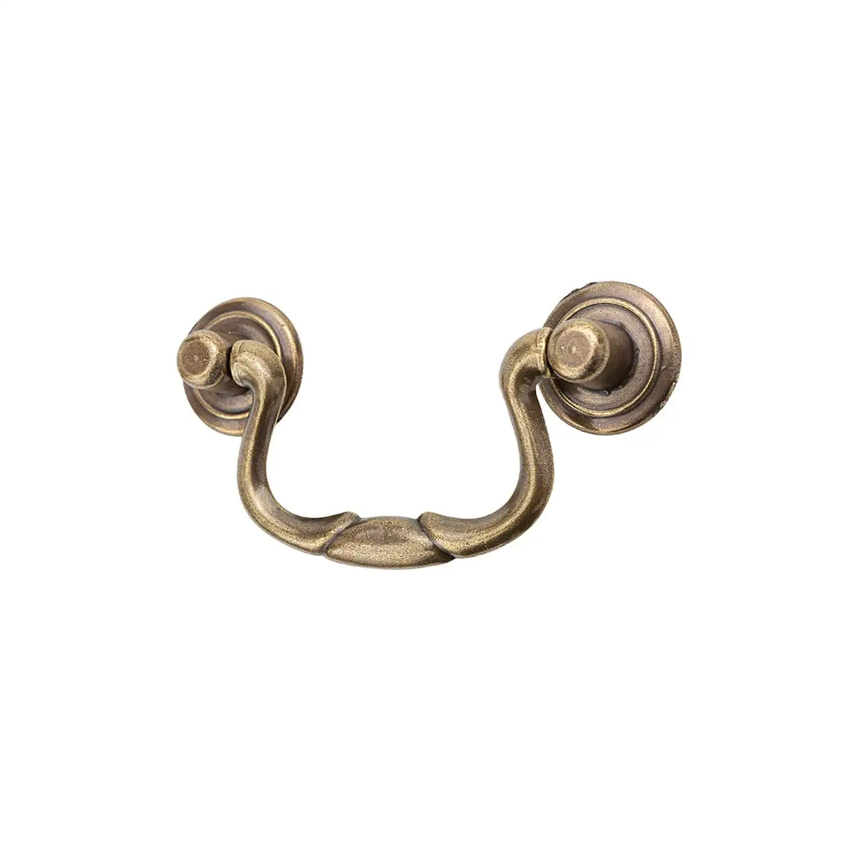 Dixie - Vintage Swing Cabinet Pull Handle - Antique Brass