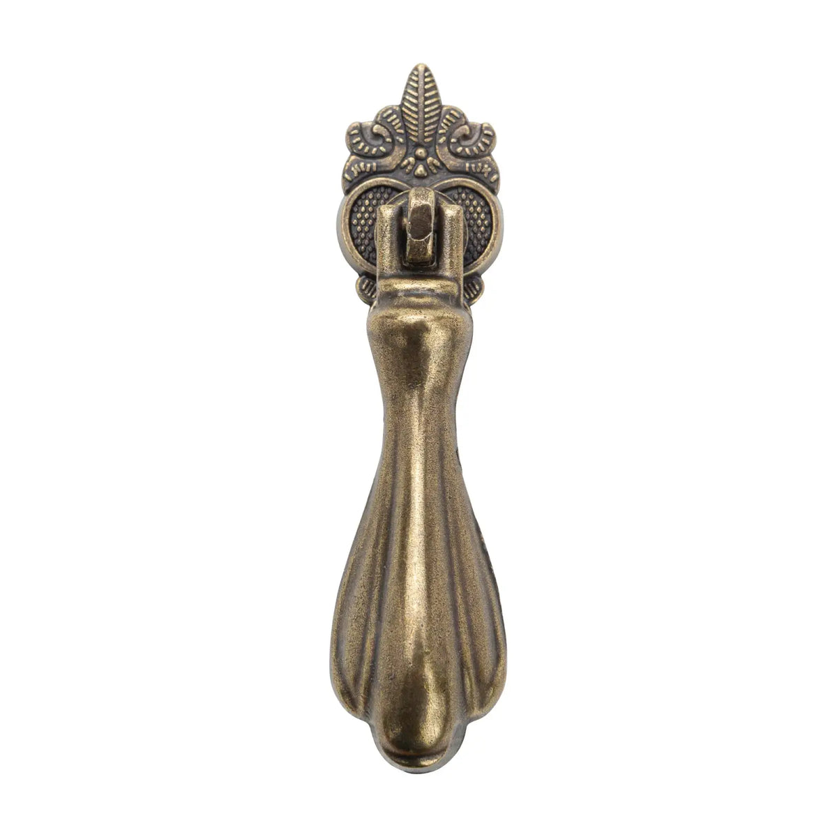 Dixie - Vintage Tear Drop Cabinet Pull Knob - Antique Brass – view 2