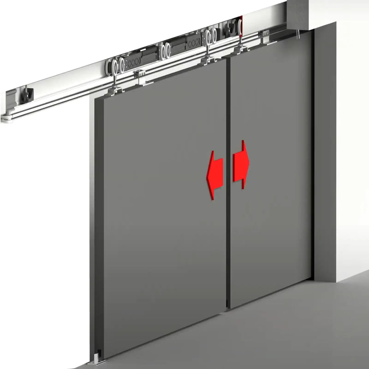 DS-Slide Double Synchro Sliding Door Kit - 3600mm Track - Both Way Soft Close