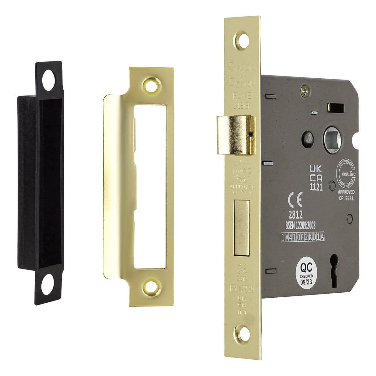Fire Rated Sash Mortice Lock - 76mm - Electro Brass – view 7