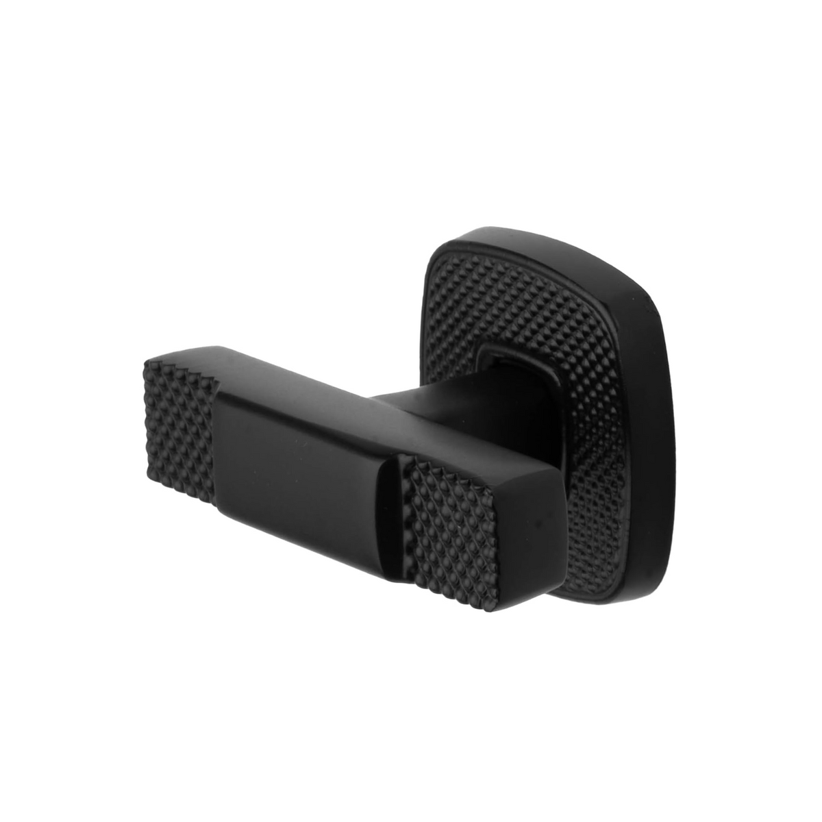 Mara - Knurled T-Bar Kitchen Cabinet Knob with Backplate - Matt Black
