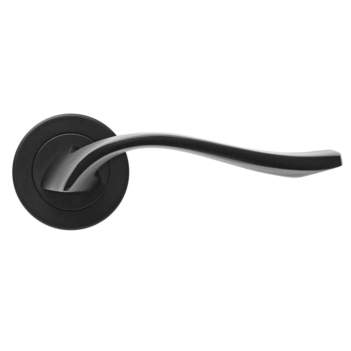 Emblaze Matt Black Passage Door Lever Handles - Latch Kit Set – view 3
