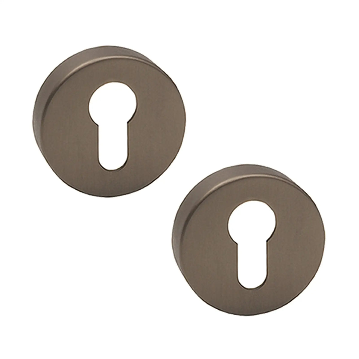 Euro Cylinder Keyhole Cover Escutcheon - Matt Bronze