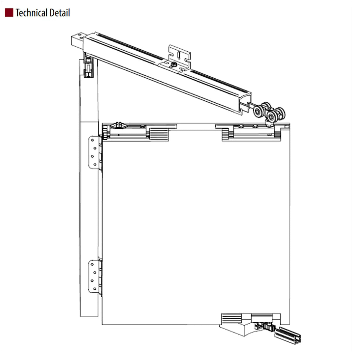 F-Slide Folding Sliding Door Kit - 5 + 1 Door - 3600mm Track – view 7