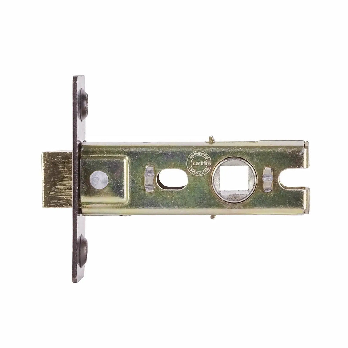 Metal door latch mechanism for Fire Rated Tubular Mortice Latch in Antique Brass finish