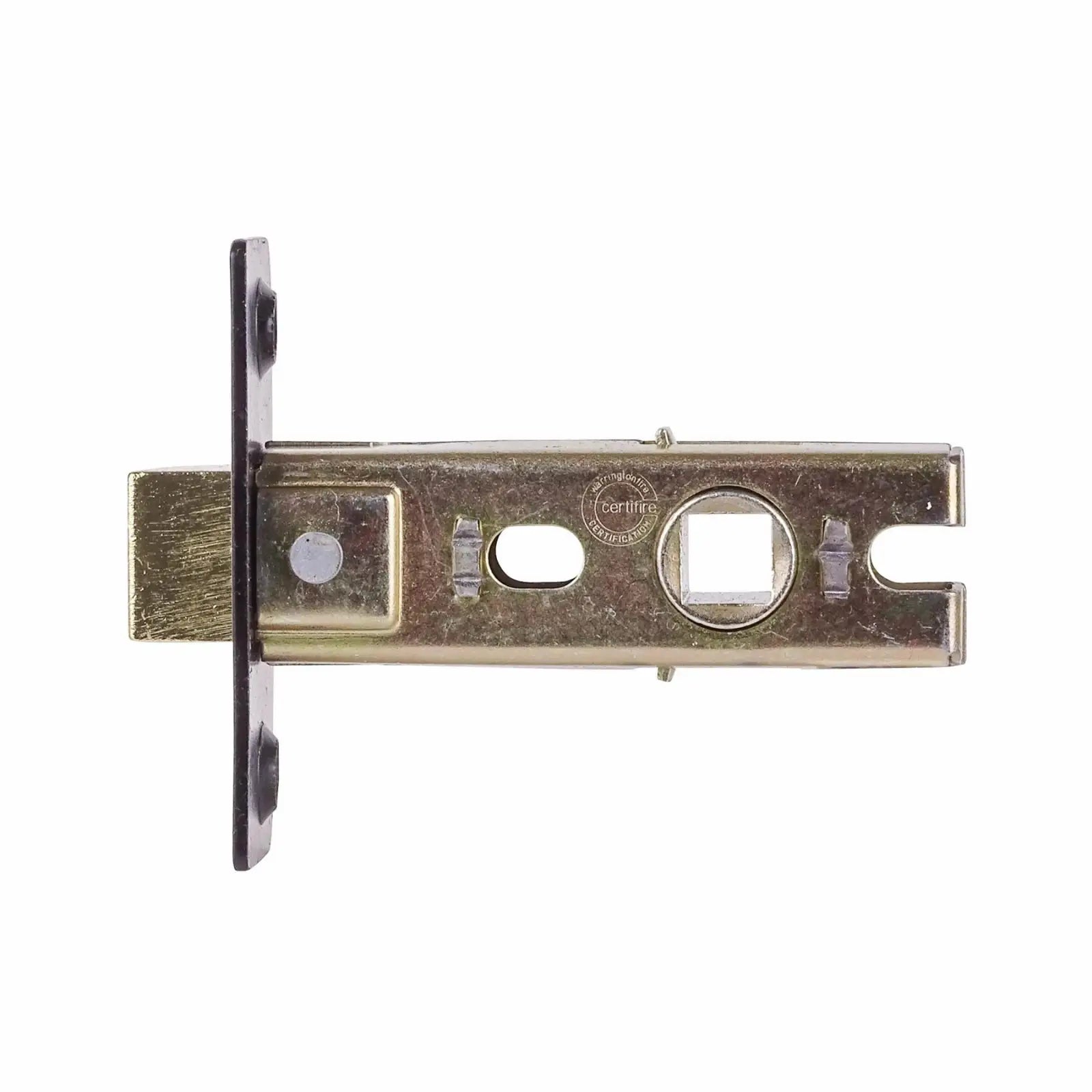 Metal door latch mechanism from Fire Rated Tubular Mortice Latch 64mm Matt Black 2 Pack