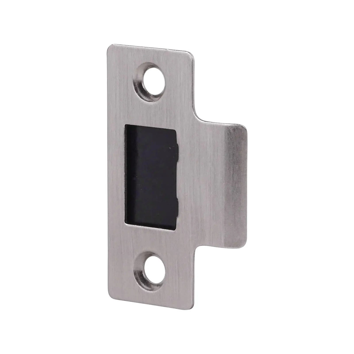 Metal door strike plate for Fire Rated Tubular Mortice Latch in Satin Nickel finish