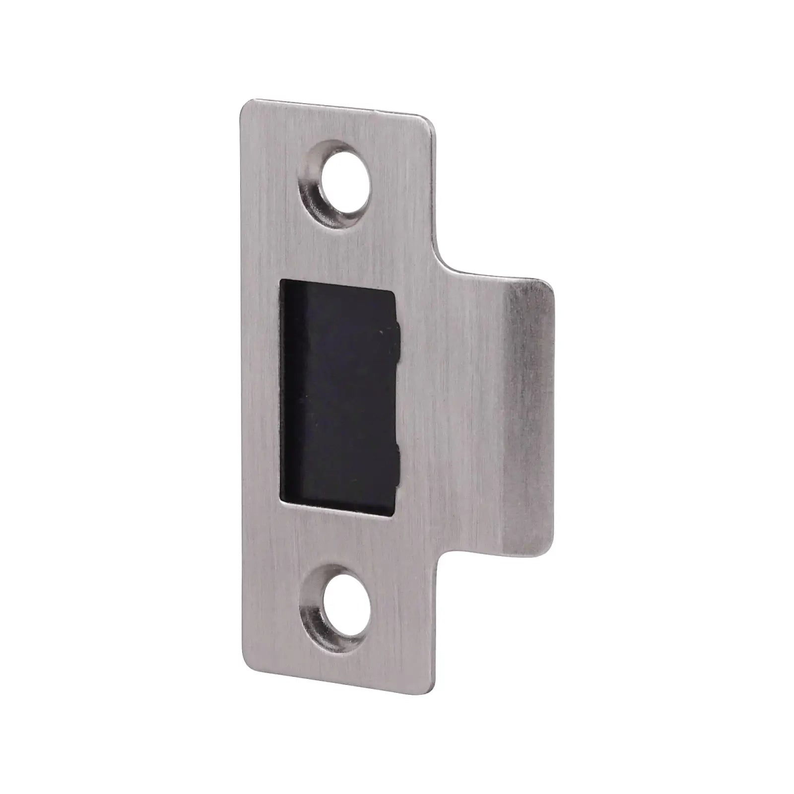 Metal door strike plate for Fire Rated Tubular Mortice Latch in Satin Nickel finish