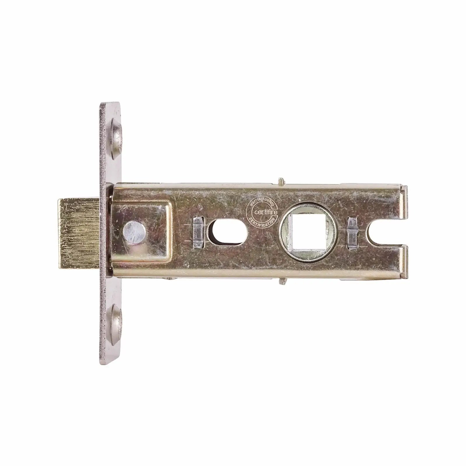 Metal door latch mechanism of Fire Rated Tubular Mortice Latch in Satin Nickel finish