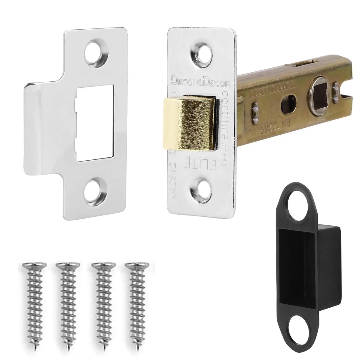 Fire Rated Tubular Mortice Latch - 76mm - Polished Chrome - Latches – Buy Today