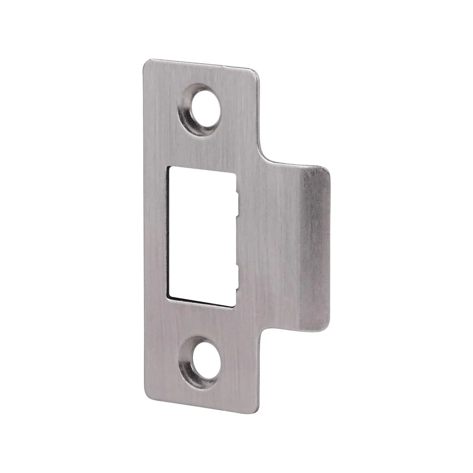 Metal door strike plate for Fire Rated Tubular Mortice Latch in Satin Nickel finish