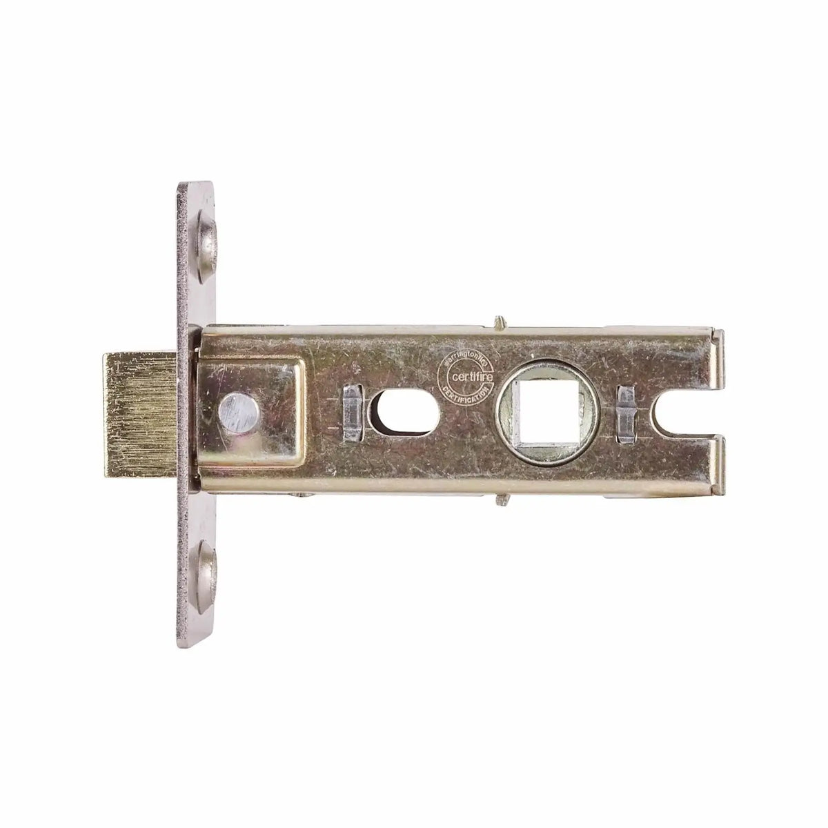 Metal door latch mechanism for Fire Rated Tubular Mortice Latch in Satin Nickel finish