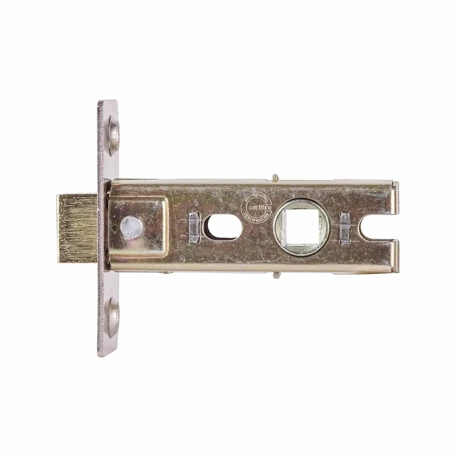 Metal door latch mechanism for Fire Rated Tubular Mortice Latch in Satin Nickel finish