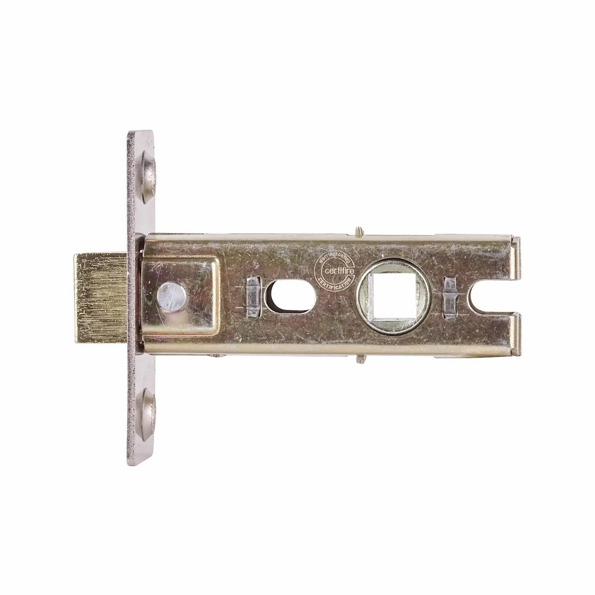 Metal door latch mechanism of Fire Rated Tubular Mortice Latch in Satin Nickel finish