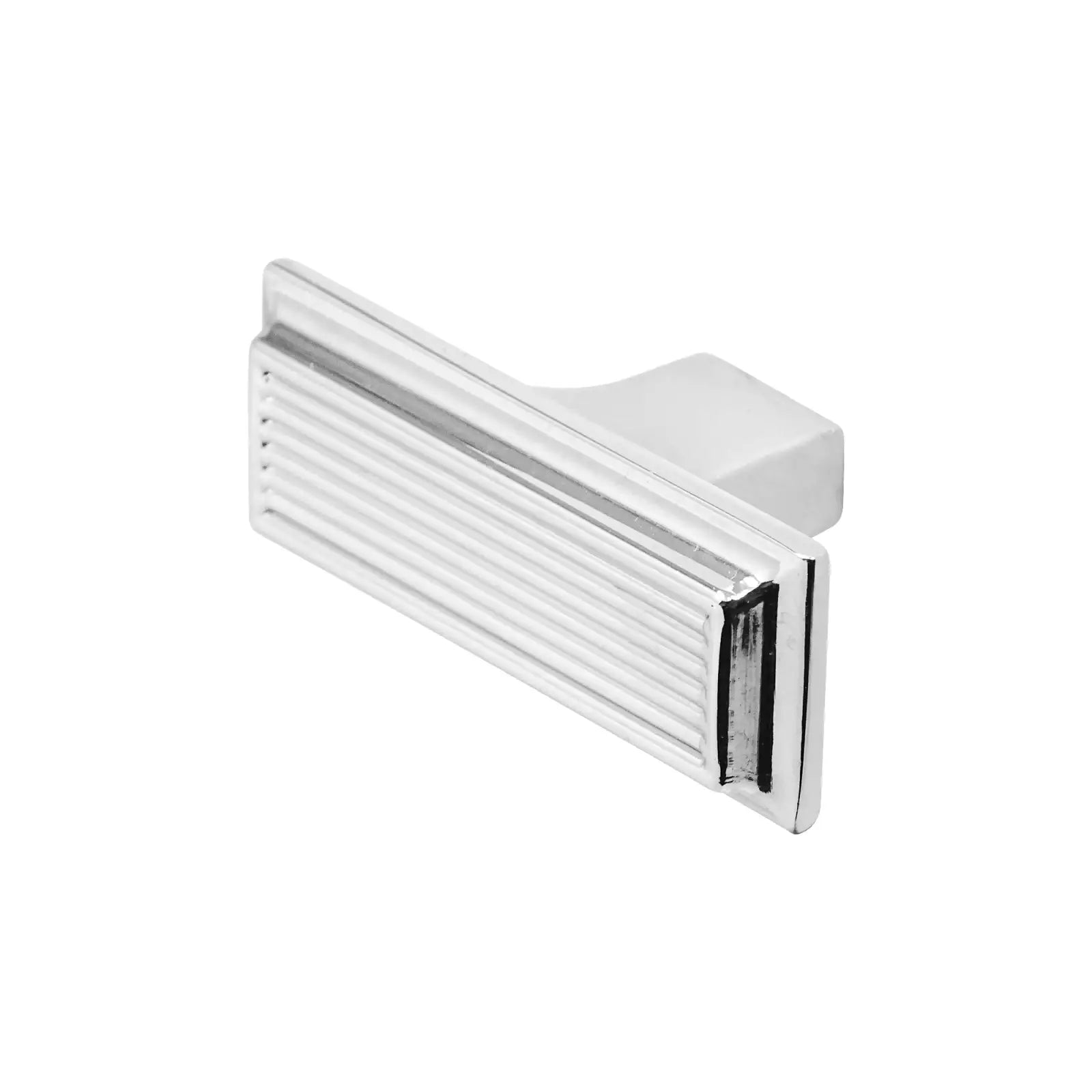 Folium - Rectangular Cabinet Knob - Polished Chrome - Decor And Decor