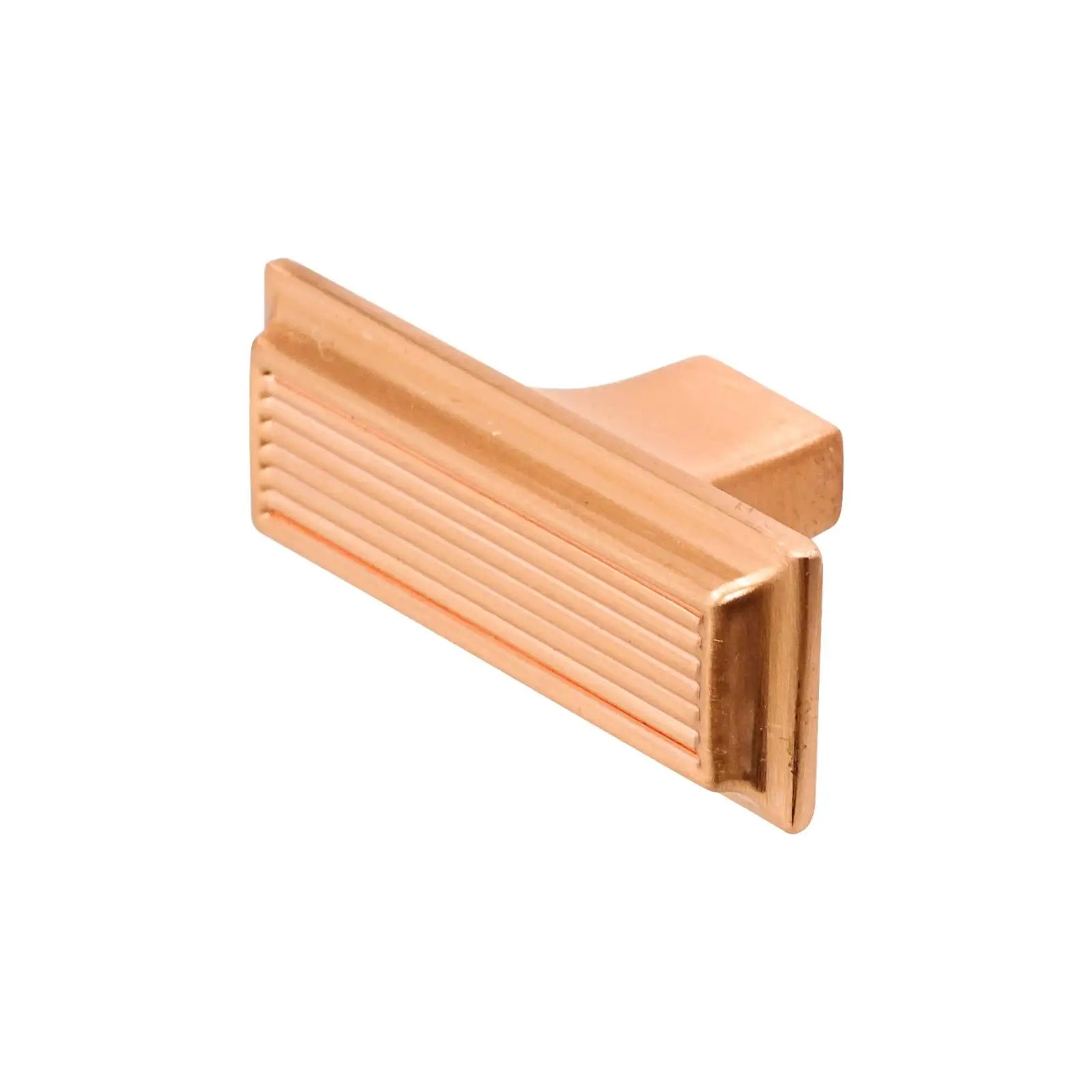 Folium - Rectangular Cabinet Knob - Satin Copper - Decor And Decor