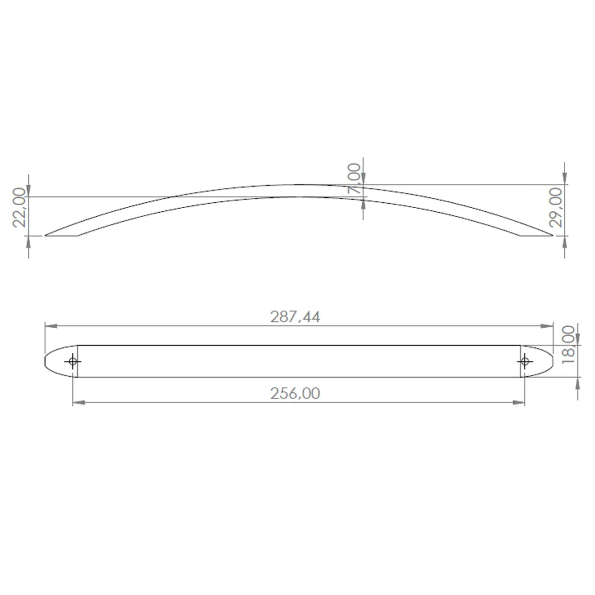 #size selection_256mm hole centres