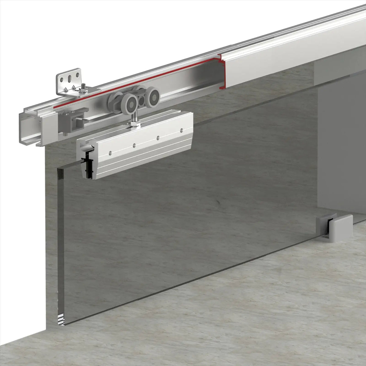 G-Slide Top Hung Glass Internal Sliding Door Kit - 3600mm Track – view 2