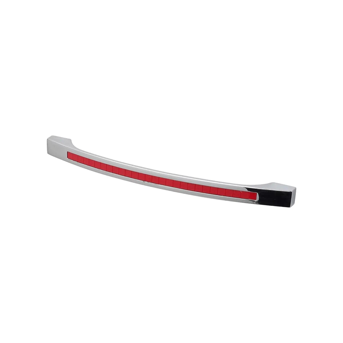 Glow - Kitchen Cupboard Bow Handle - Polished Chrome - Red