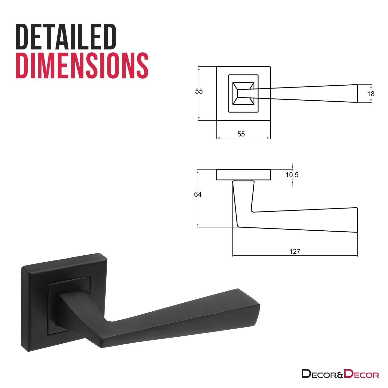 Helix Matt Black Passage Door Lever Handles- Latch And Hinge Set - & Handles with | Upgrade
