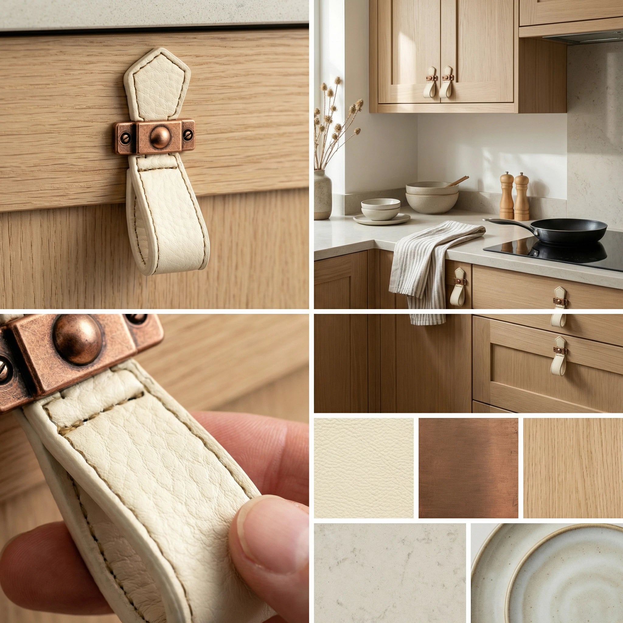 Leather Cabinet Pulls and Strap Handles To Match – view 9
