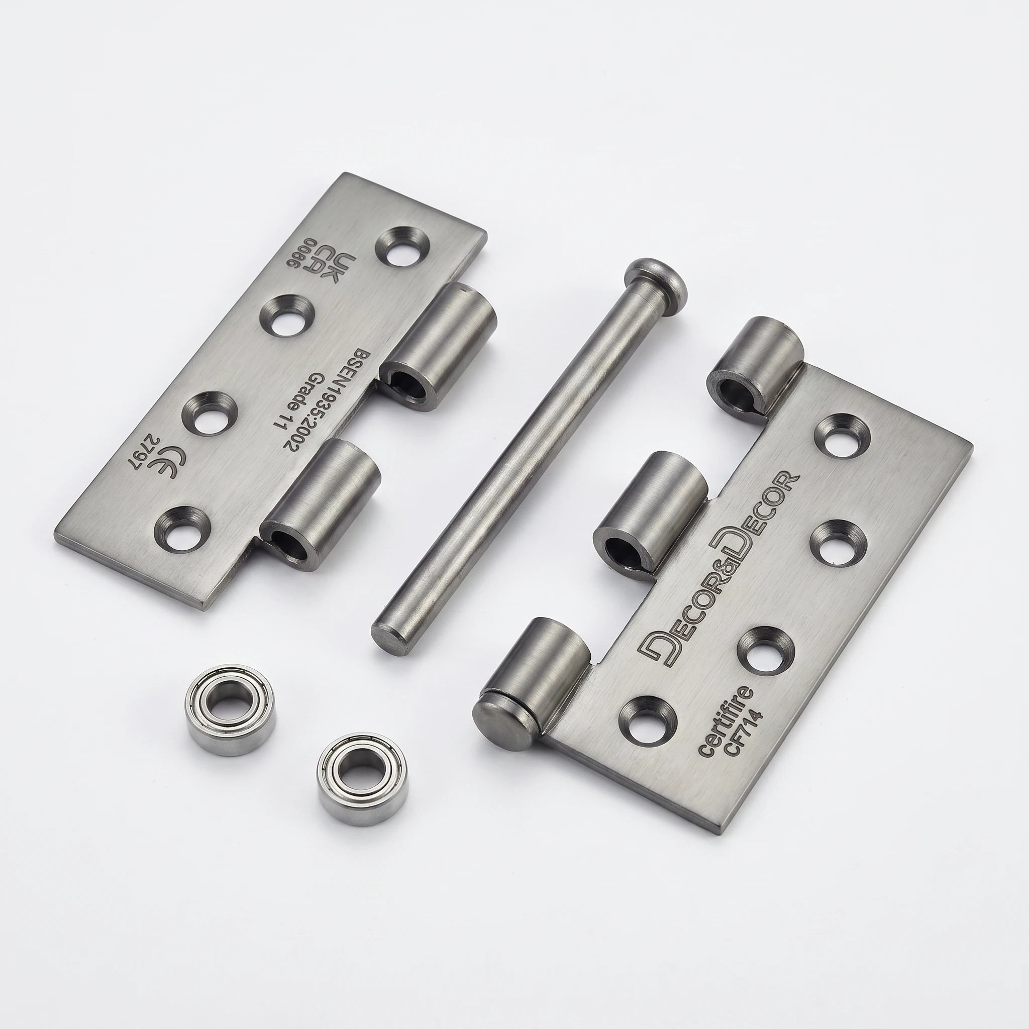 Ball Bearing Fire Rated Door Hinges - 102mm - Pair - Satin Nickel – view 5